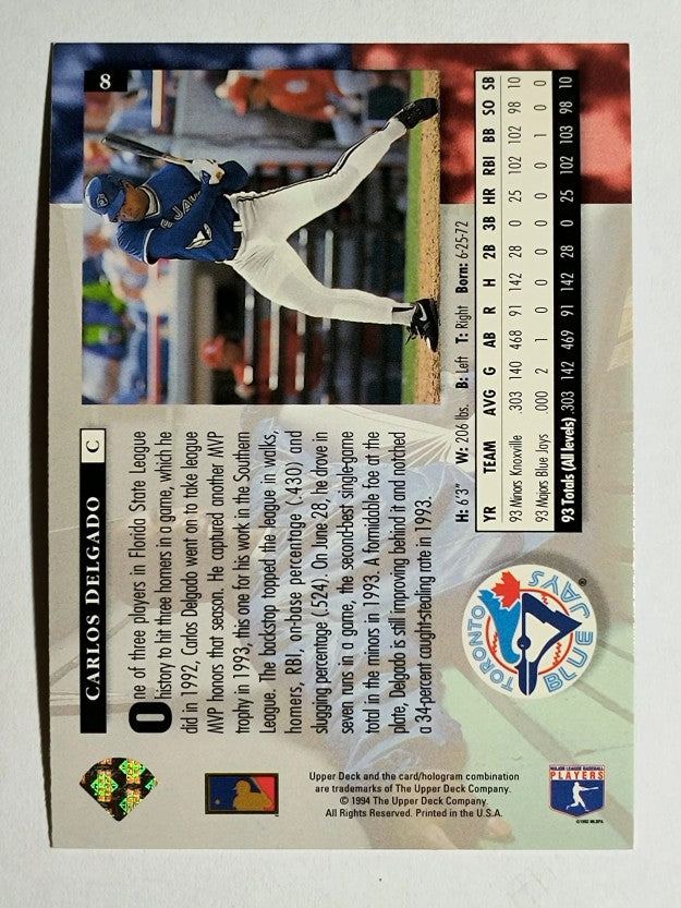 1994 Upper Deck #8 Carlos Delgado
