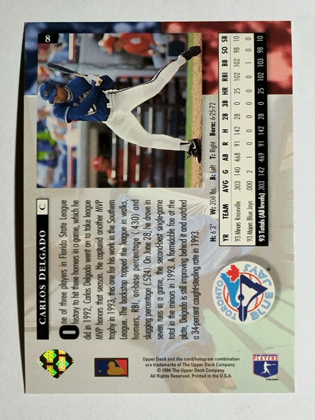 1994 Upper Deck #8 Carlos Delgado