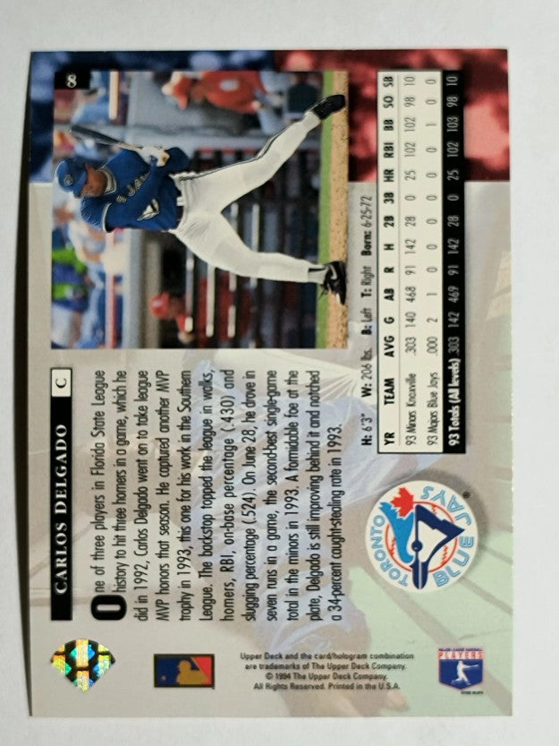 1994 Upper Deck #8 Carlos Delgado