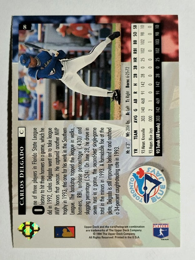 1994 Upper Deck #8 Carlos Delgado