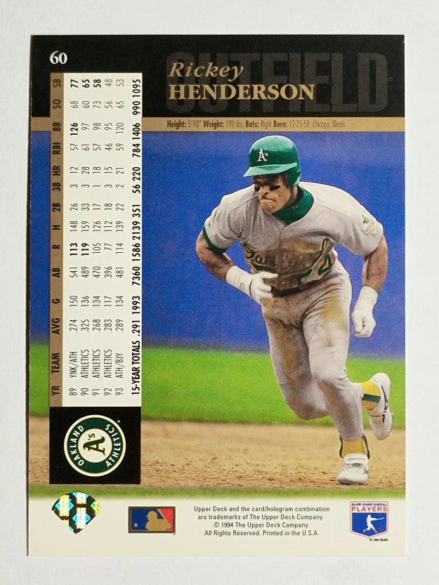 1994 Upper Deck #60 Rickey Henderson