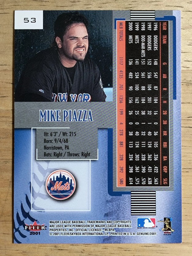 2001 Fleer Genuine #53 Mike Piazza