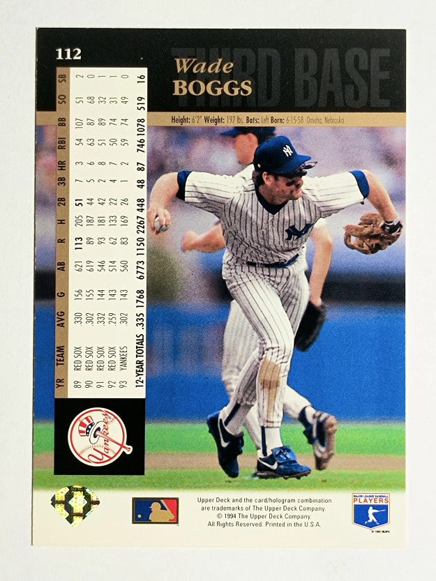 1994 Upper Deck #112 Wade Boggs