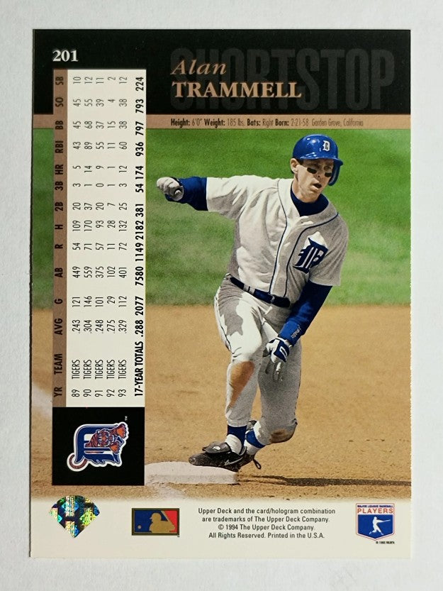 1994 Upper Deck #201 Alan Trammell