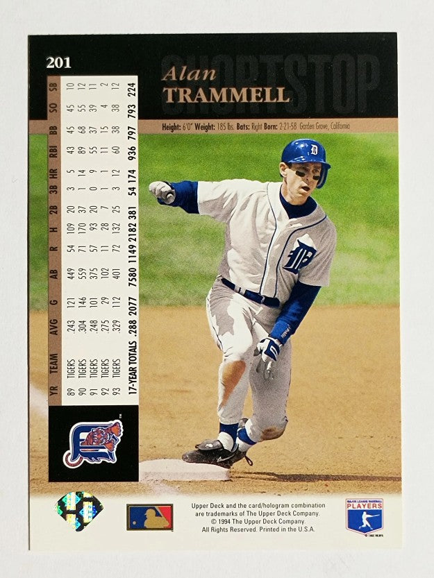 1994 Upper Deck #201 Alan Trammell