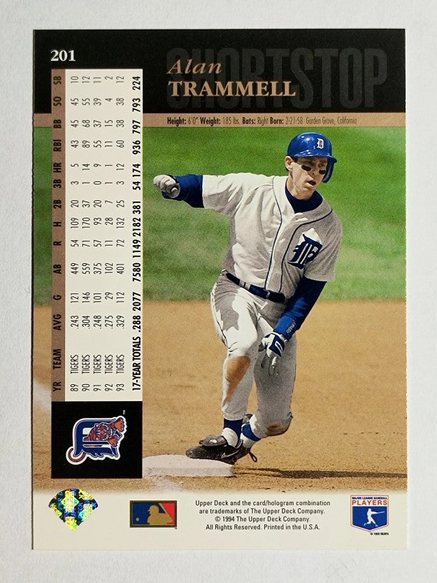 1994 Upper Deck #201 Alan Trammell