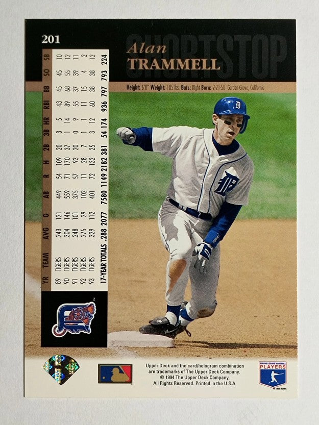 1994 Upper Deck #201 Alan Trammell