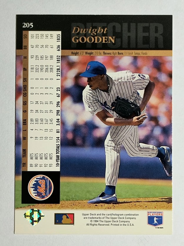 1994 Upper Deck #205 Dwight Gooden