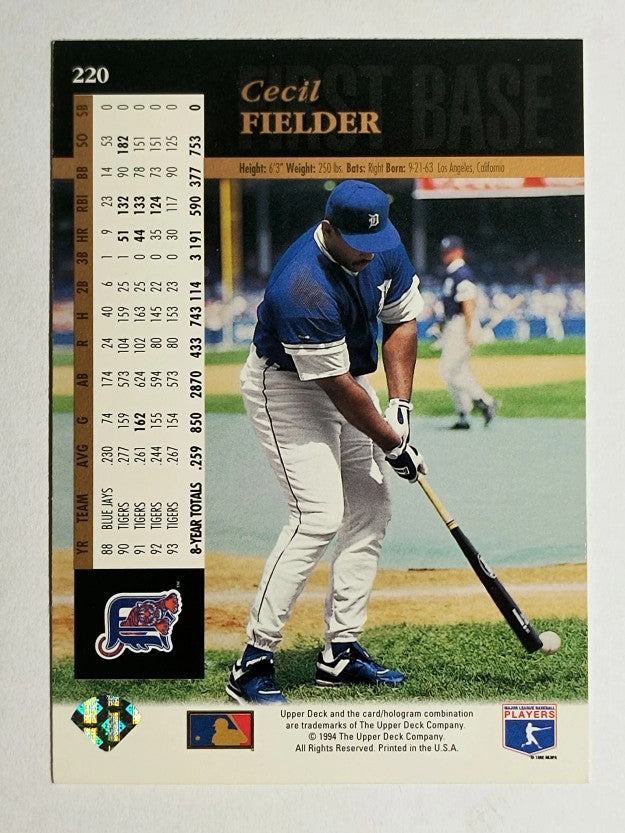 1994 Upper Deck #220 Cecil Fielder