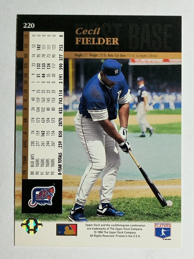 1994 Upper Deck #220 Cecil Fielder