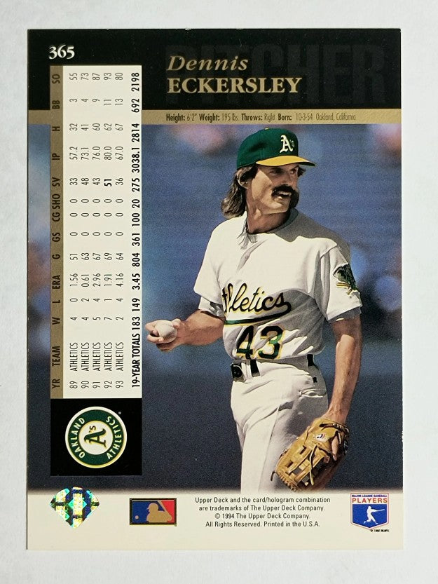 1994 Upper Deck #365 Dennis Eckersley