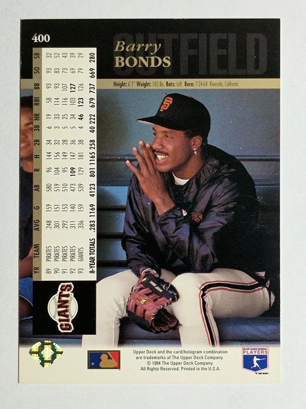 1994 Upper Deck #400 Barry Bonds (NM)