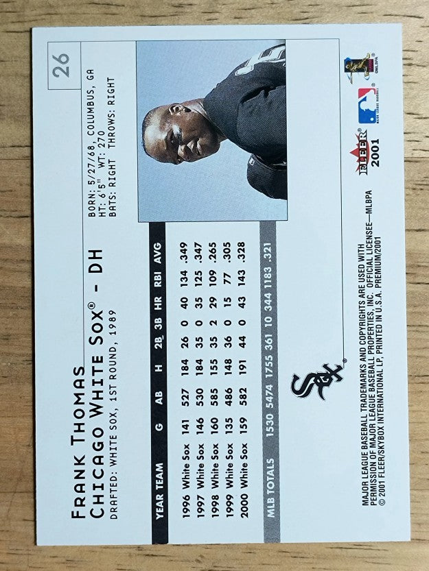 2001 Fleer Premium #26 Frank Thomas