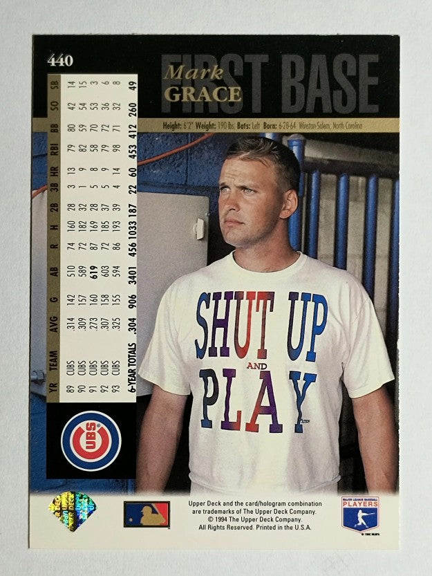 1994 Upper Deck #440 Mark Grace