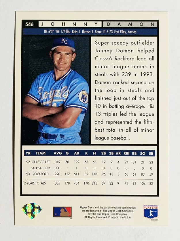 1994 Upper Deck #546 Johnny Damon