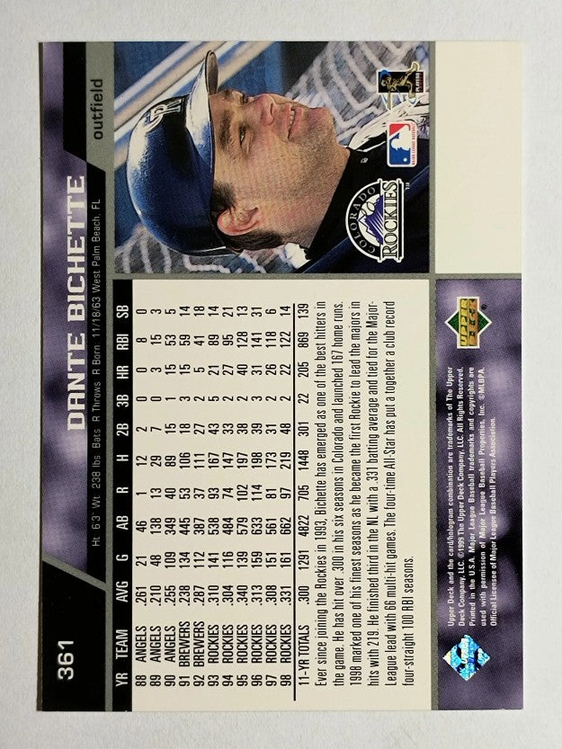 1999 Upper Deck #361 Dante Bichette