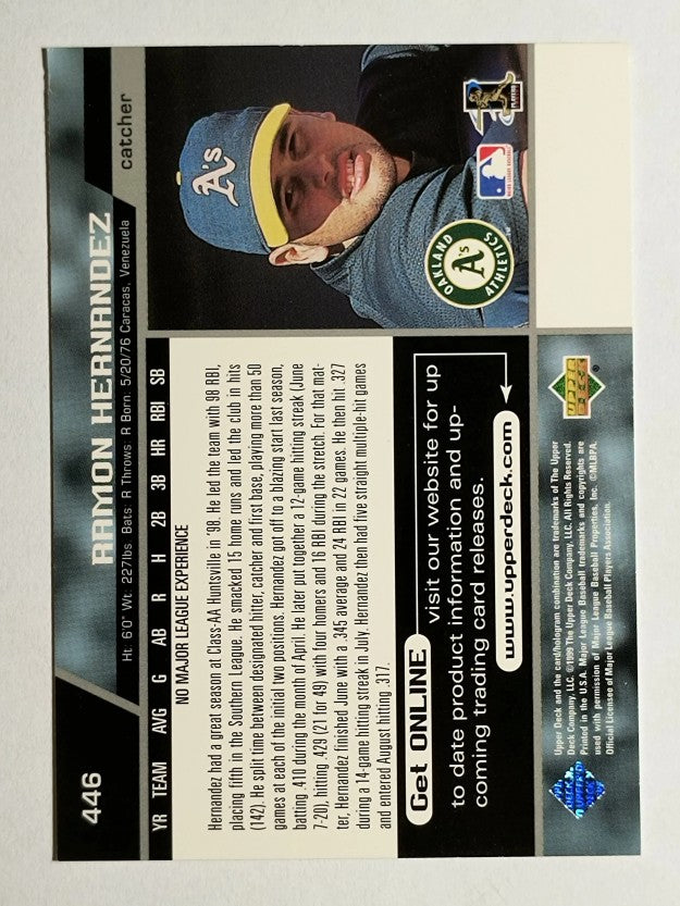 1999 Upper Deck #446 Ramon Hernandez