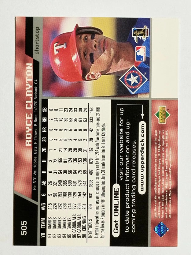 1999 Upper Deck #505 Royce Clayton