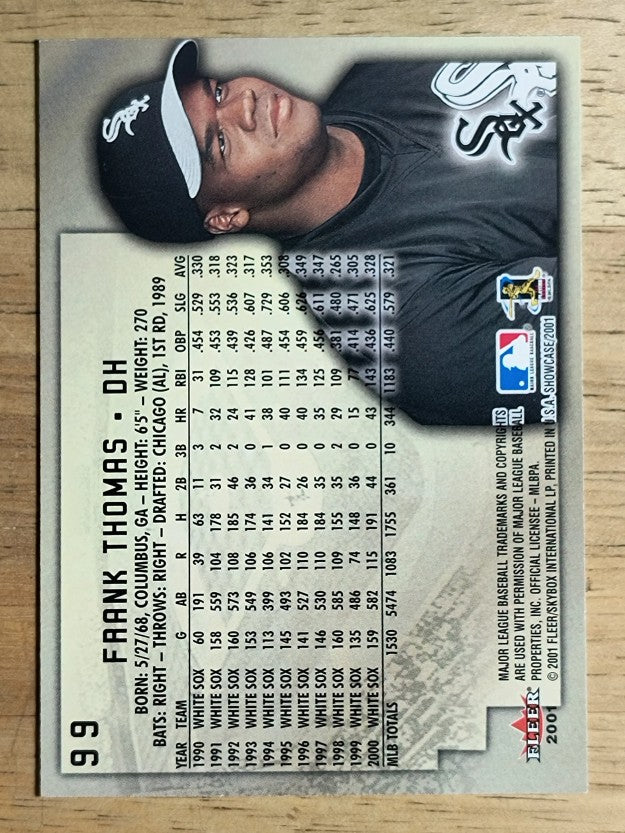 2001 Fleer Showcase #99 Frank Thomas