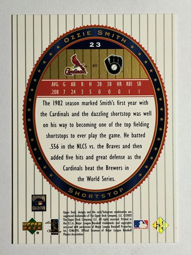 2002 Upper Deck World Series Heroes #23 Ozzie Smith