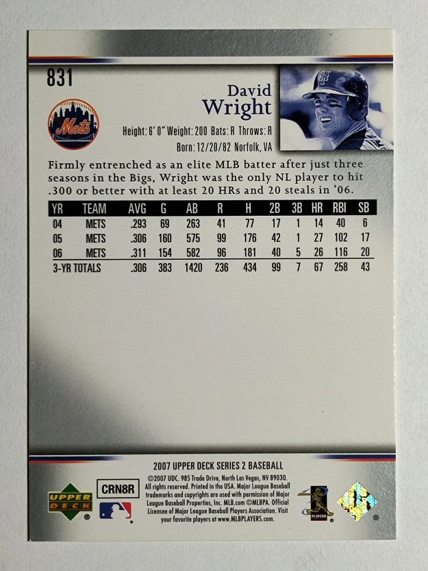 2007 Upper Deck #831 David Wright