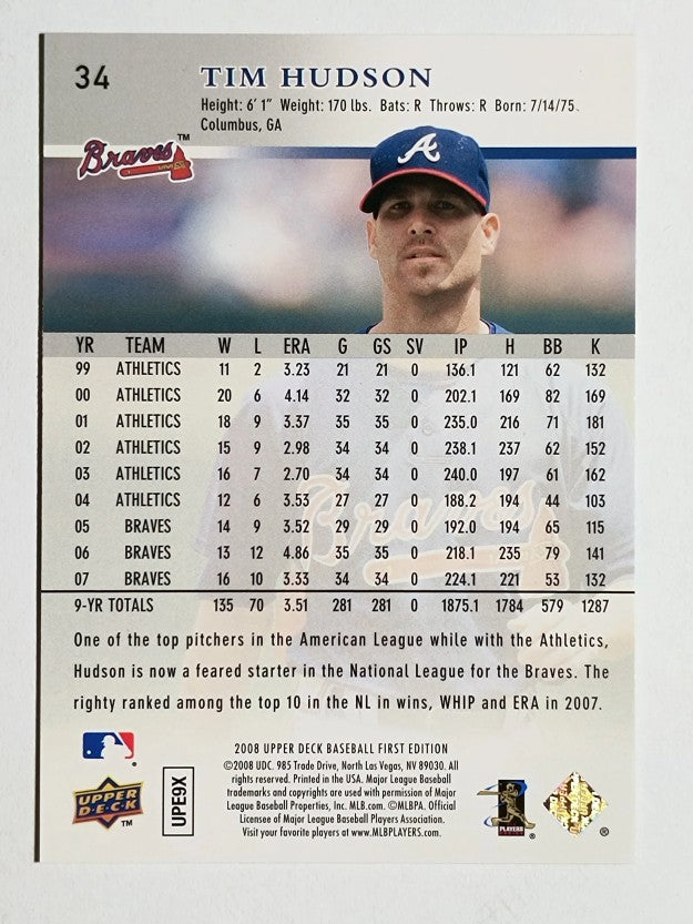 2008 Upper Deck First Edition #34 Tim Hudson