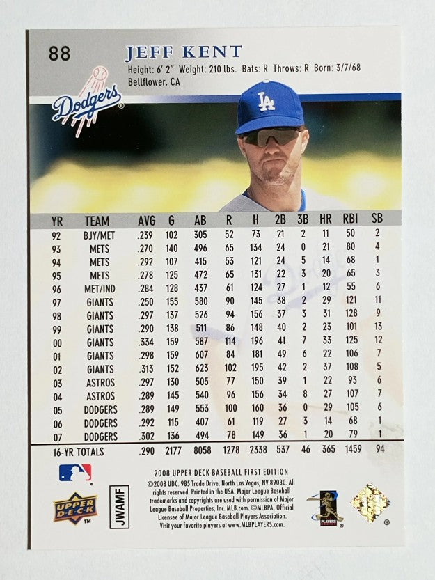 2008 Upper Deck First Edition #88 Jeff Kent