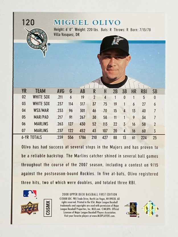 2008 Upper Deck First Edition #120 Miguel Olivo