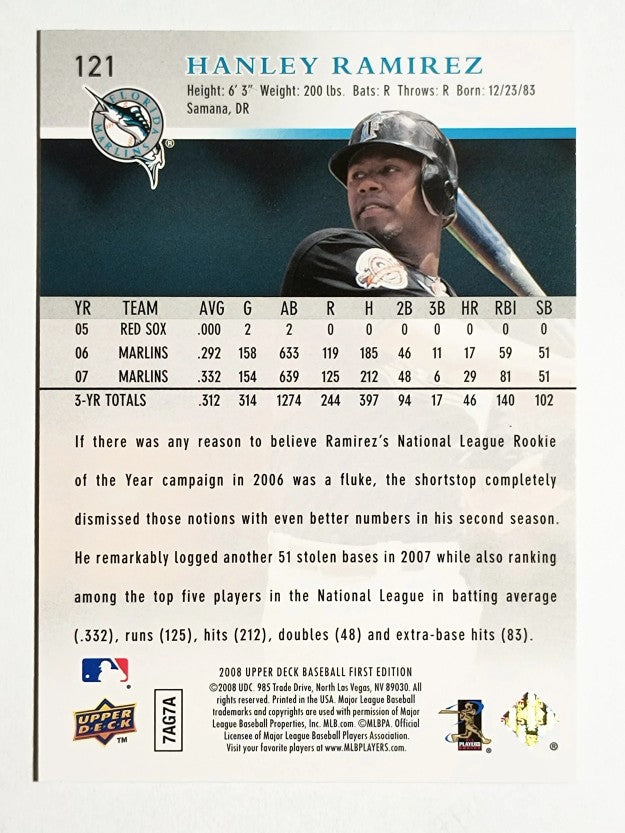 2008 Upper Deck First Edition #121 Hanley Ramirez