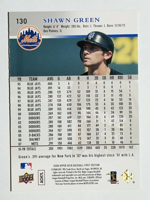 2008 Upper Deck First Edition #130 Shawn Green