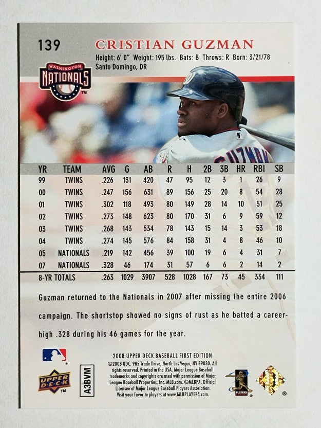 2008 Upper Deck First Edition #139 Cristian Guzman