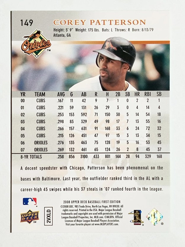 2008 Upper Deck First Edition #149 Corey Patterson