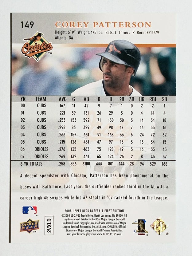 2008 Upper Deck First Edition #149 Corey Patterson
