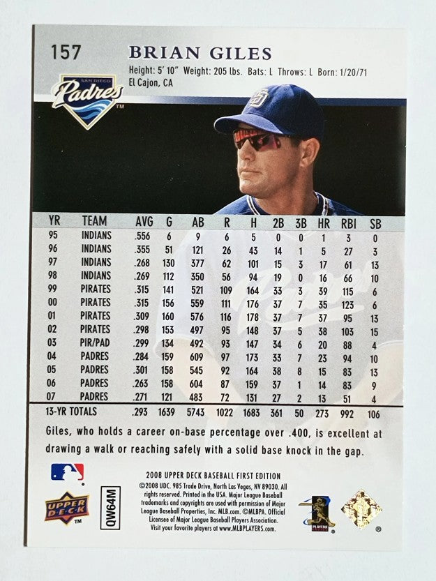 2008 Upper Deck First Edition #157 Brian Giles