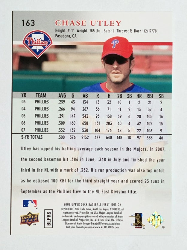 2008 Upper Deck First Edition #163 Chase Utley