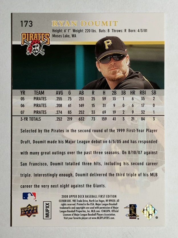 2008 Upper Deck First Edition #173 Ryan Doumit