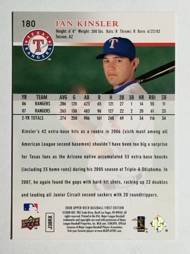 2008 Upper Deck First Edition #180 Ian Kinsler