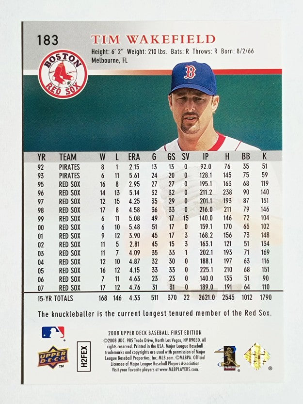 2008 Upper Deck First Edition #183 Tim Wakefield