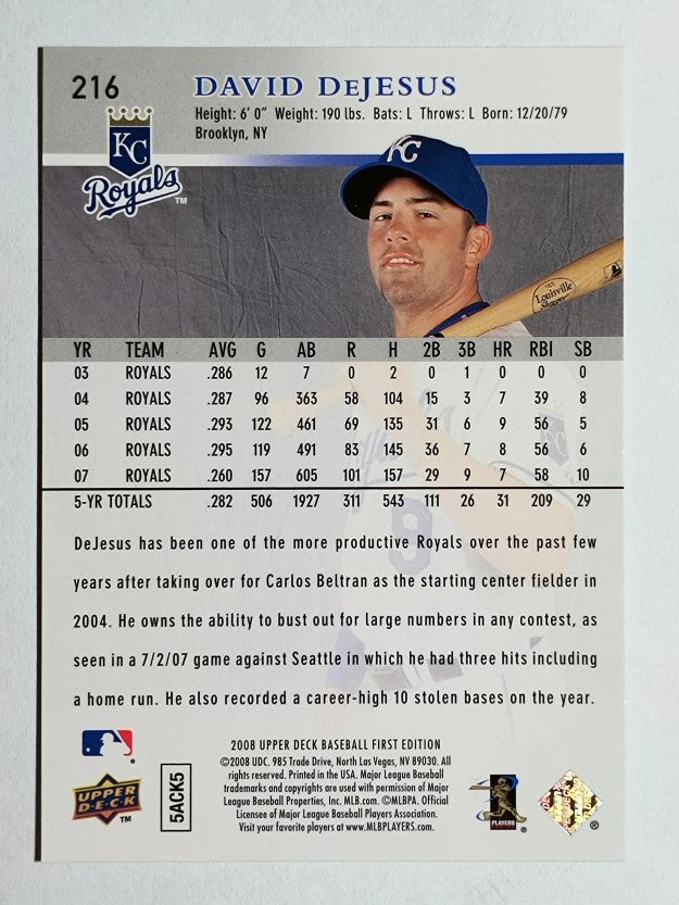 2008 Upper Deck First Edition #216 David DeJesus