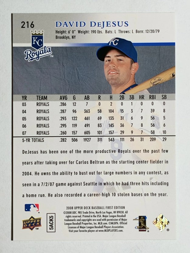 2008 Upper Deck First Edition #216 David DeJesus