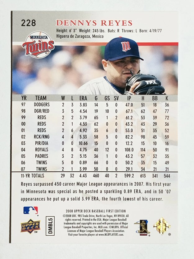 2008 Upper Deck First Edition #228 Dennys Reyes
