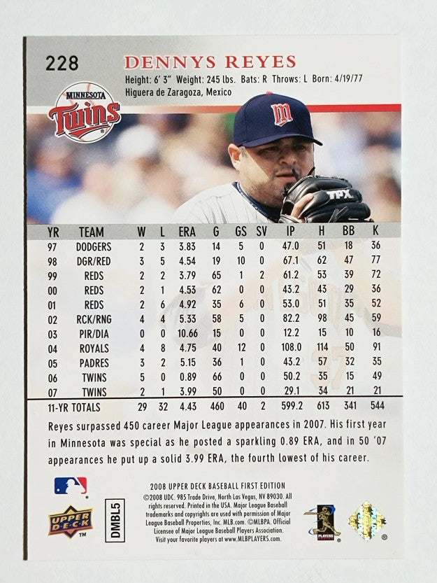 2008 Upper Deck First Edition #228 Dennys Reyes