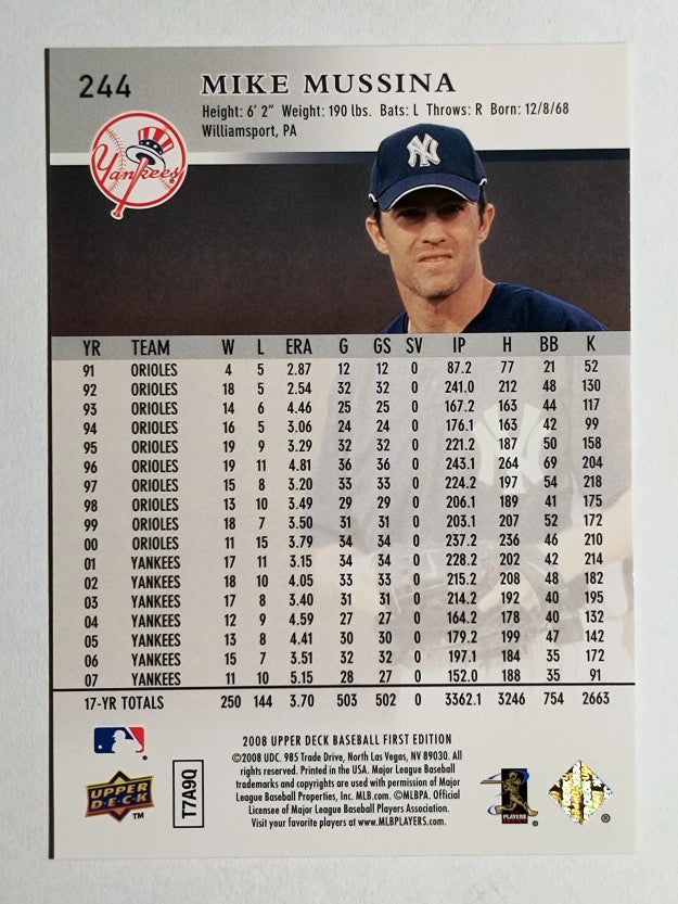 2008 Upper Deck First Edition #244 Mike Mussina