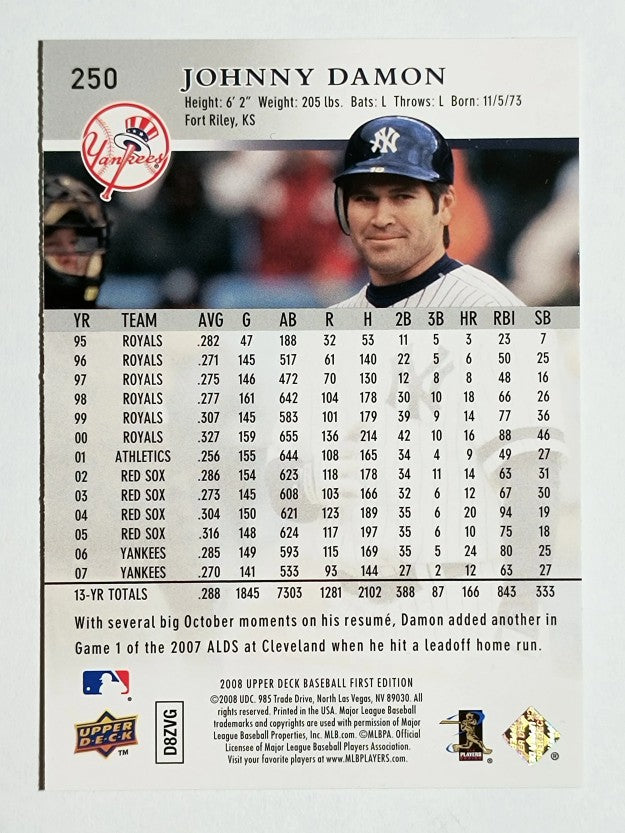 2008 Upper Deck First Edition #250 Johnny Damon