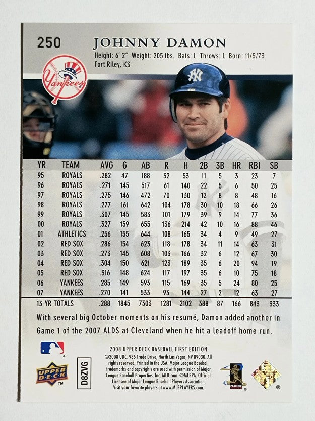 2008 Upper Deck First Edition #250 Johnny Damon