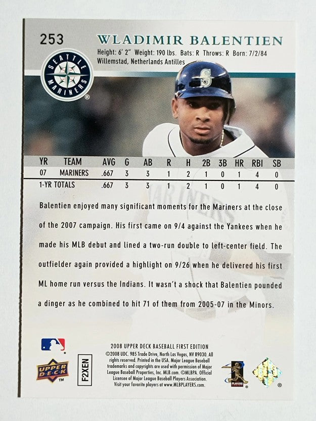 2008 Upper Deck First Edition #253 Wladimir Balentien
