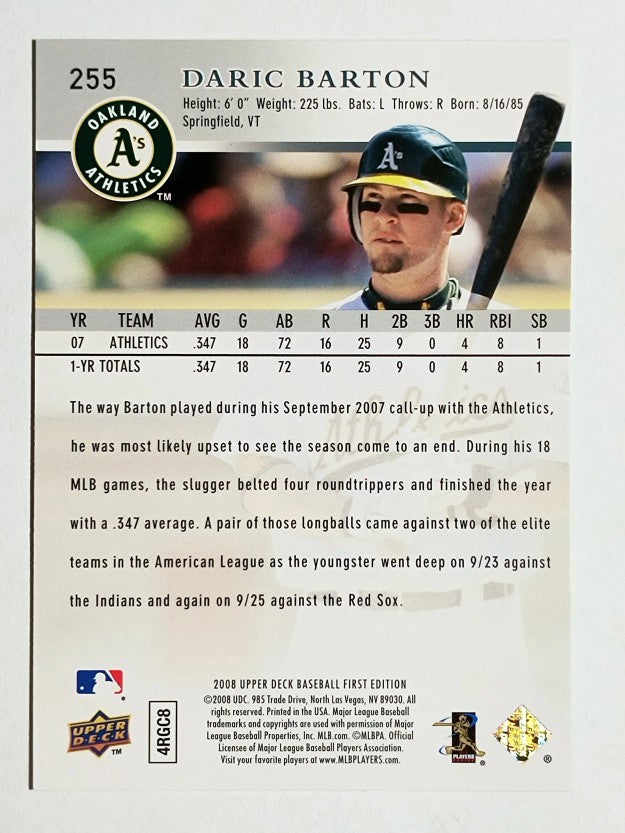 2008 Upper Deck First Edition #255 Daric Barton