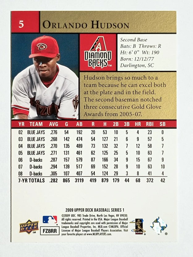 2009 Upper Deck #5 Orlando Hudson