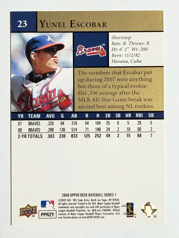 2009 Upper Deck #23 Yunel Escobar