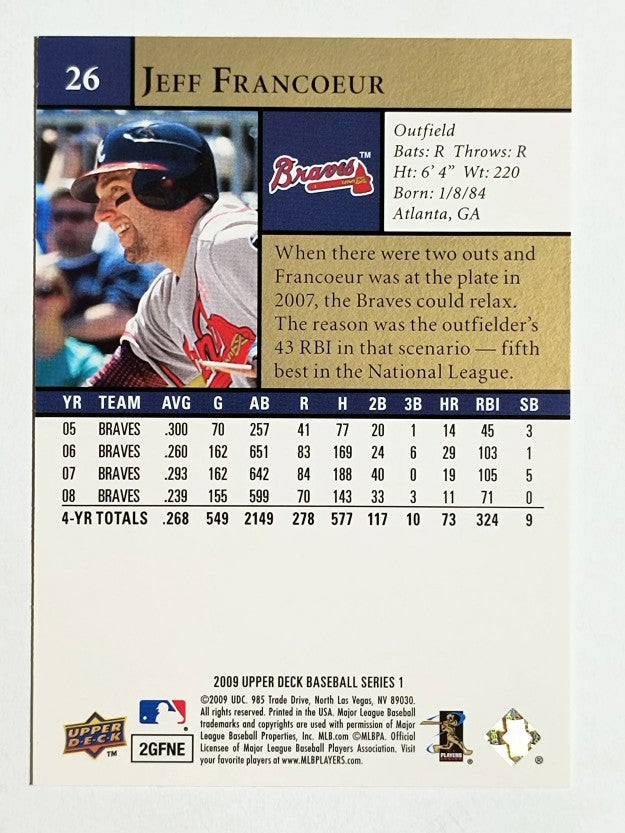 2009 Upper Deck #26 Jeff Francoeur